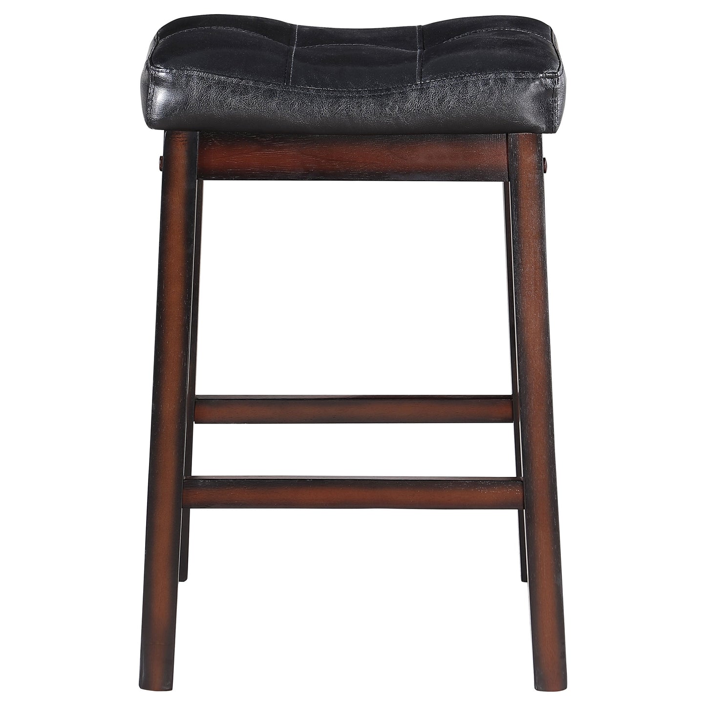 Coaster Donald Upholstered Bar Stools Black and Cappuccino (Set of 2) Counter Height