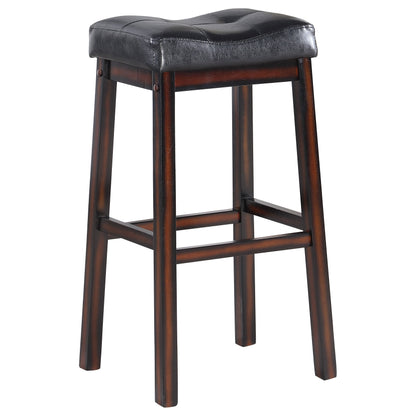 Coaster Donald Upholstered Bar Stools Black and Cappuccino (Set of 2) Counter Height