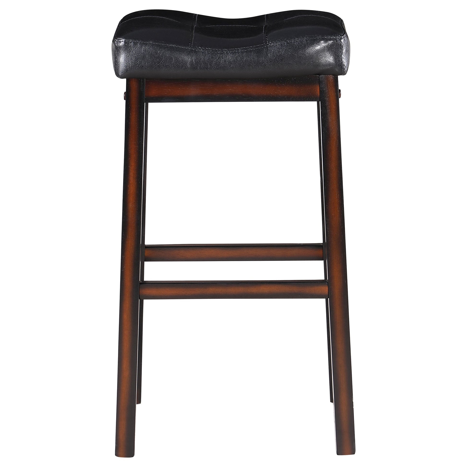 Coaster Donald Upholstered Bar Stools Black and Cappuccino (Set of 2) Counter Height