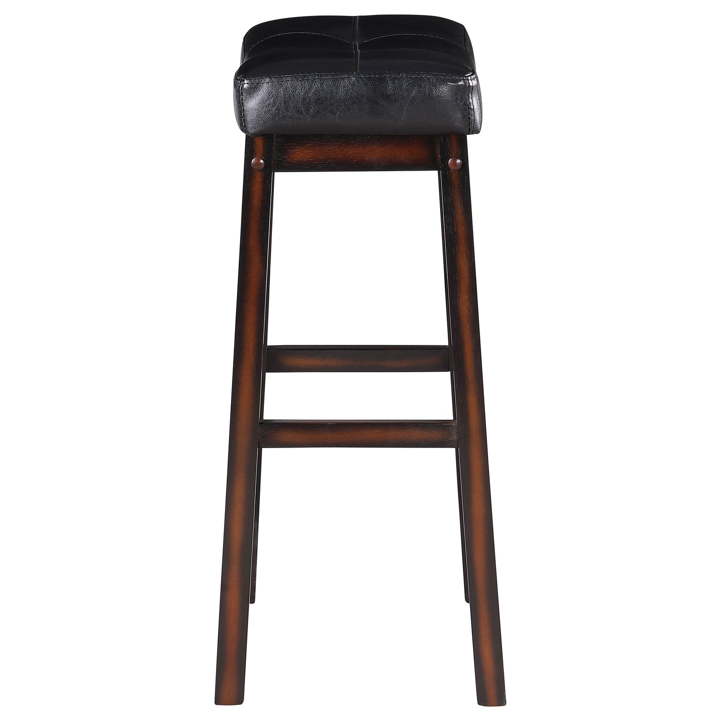 Coaster Donald Upholstered Bar Stools Black and Cappuccino (Set of 2) Counter Height