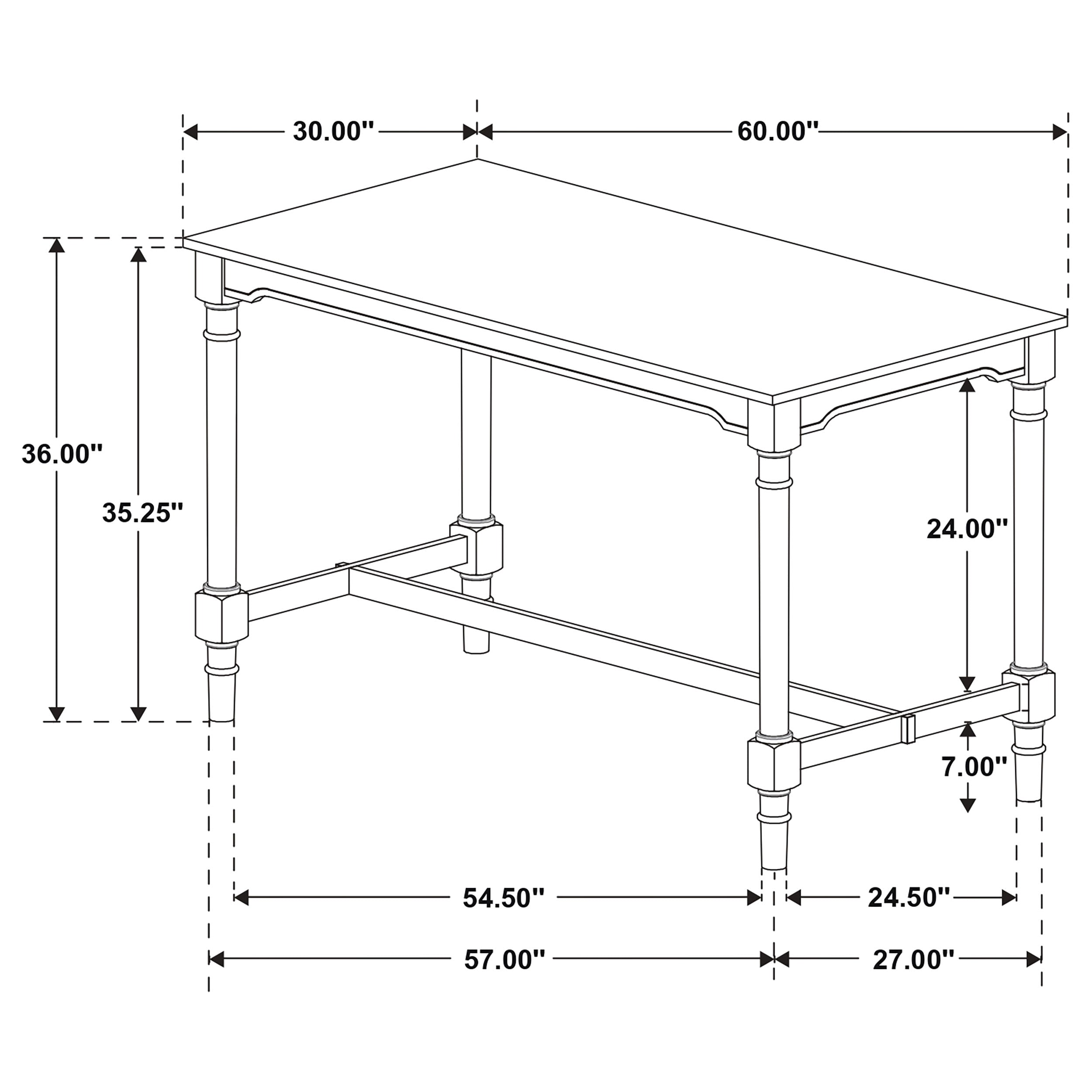 Martina  Rectangular Spindle Leg Counter Height Dining Set Oatmeal and Black