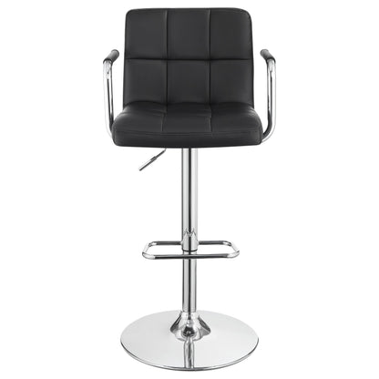 Coaster Palomar Adjustable Height Bar Stool Black and Chrome White