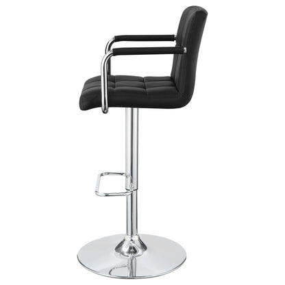 Coaster Palomar Adjustable Height Bar Stool Black and Chrome White