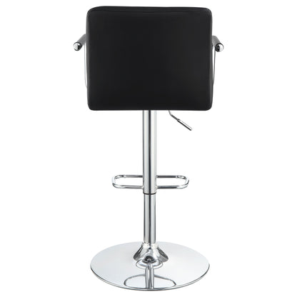 Coaster Palomar Adjustable Height Bar Stool Black and Chrome White