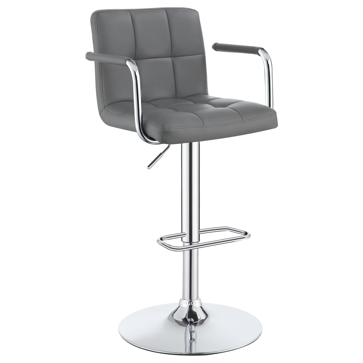 Coaster Palomar Adjustable Height Bar Stool Grey and Chrome Default Title