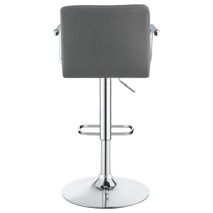 Coaster Palomar Adjustable Height Bar Stool Grey and Chrome Default Title