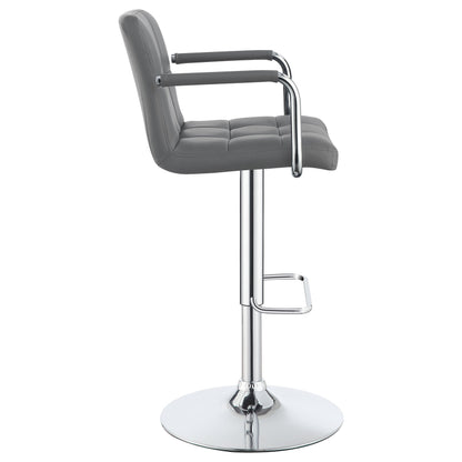 Coaster Palomar Adjustable Height Bar Stool Grey and Chrome Default Title