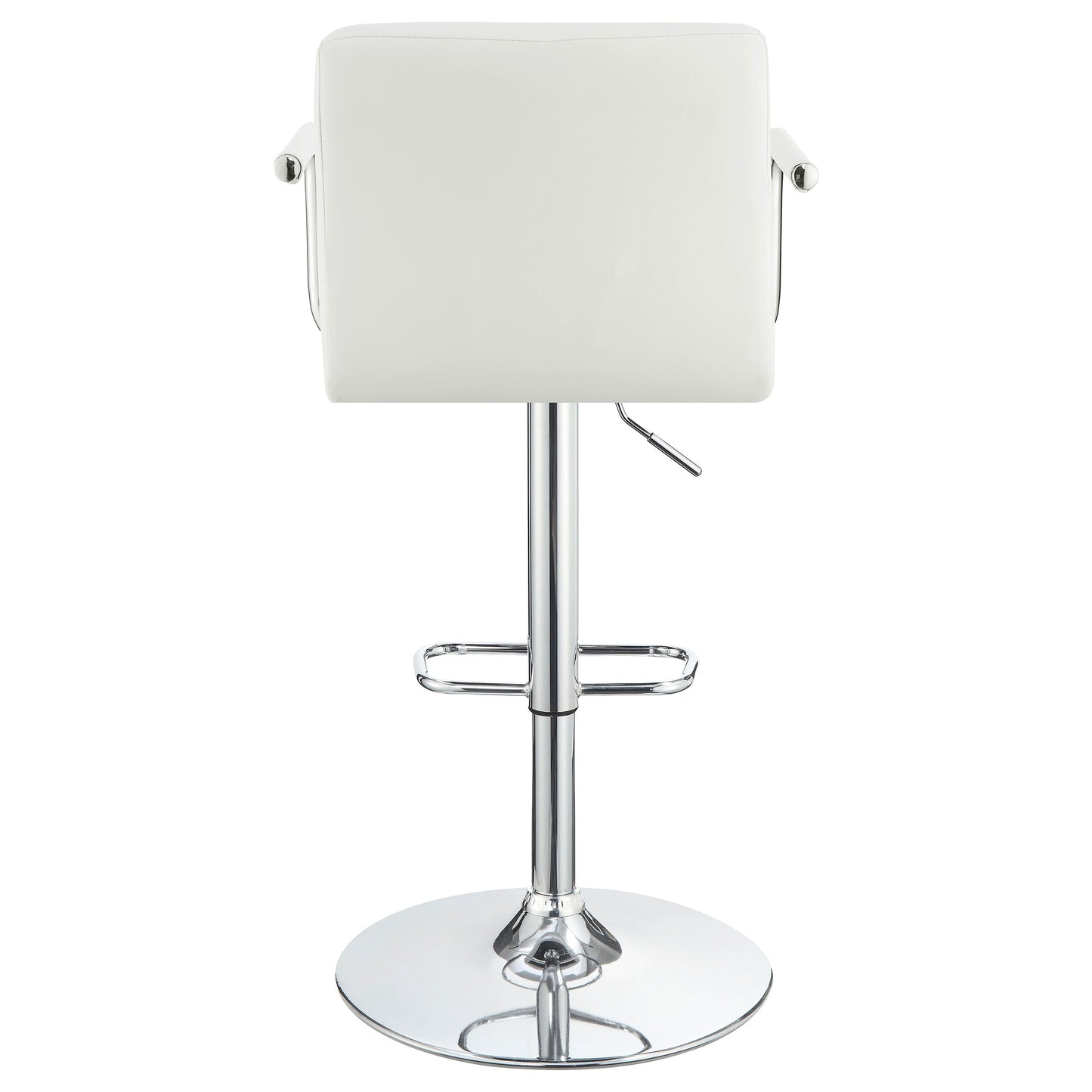 Coaster Palomar Adjustable Height Bar Stool Black and Chrome White