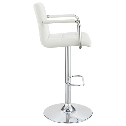 Coaster Palomar Adjustable Height Bar Stool Black and Chrome White