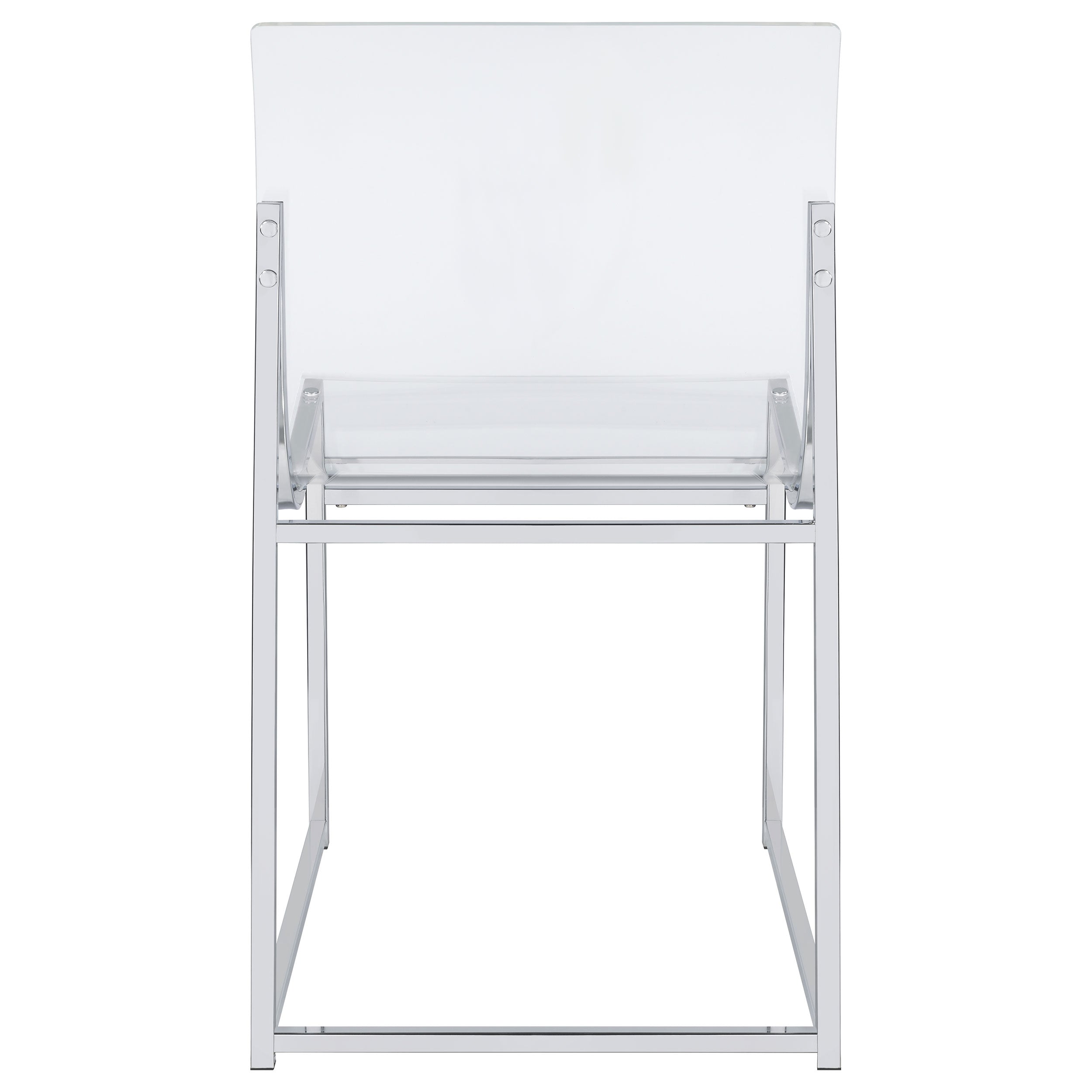 Adino Acrylic Dining Side Chair Clear and Black Nickel (Set of 2)