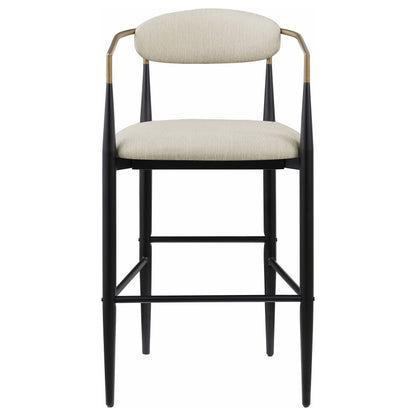 Tina Fabric Upholstered Bar Chair Beige (Set of 2)