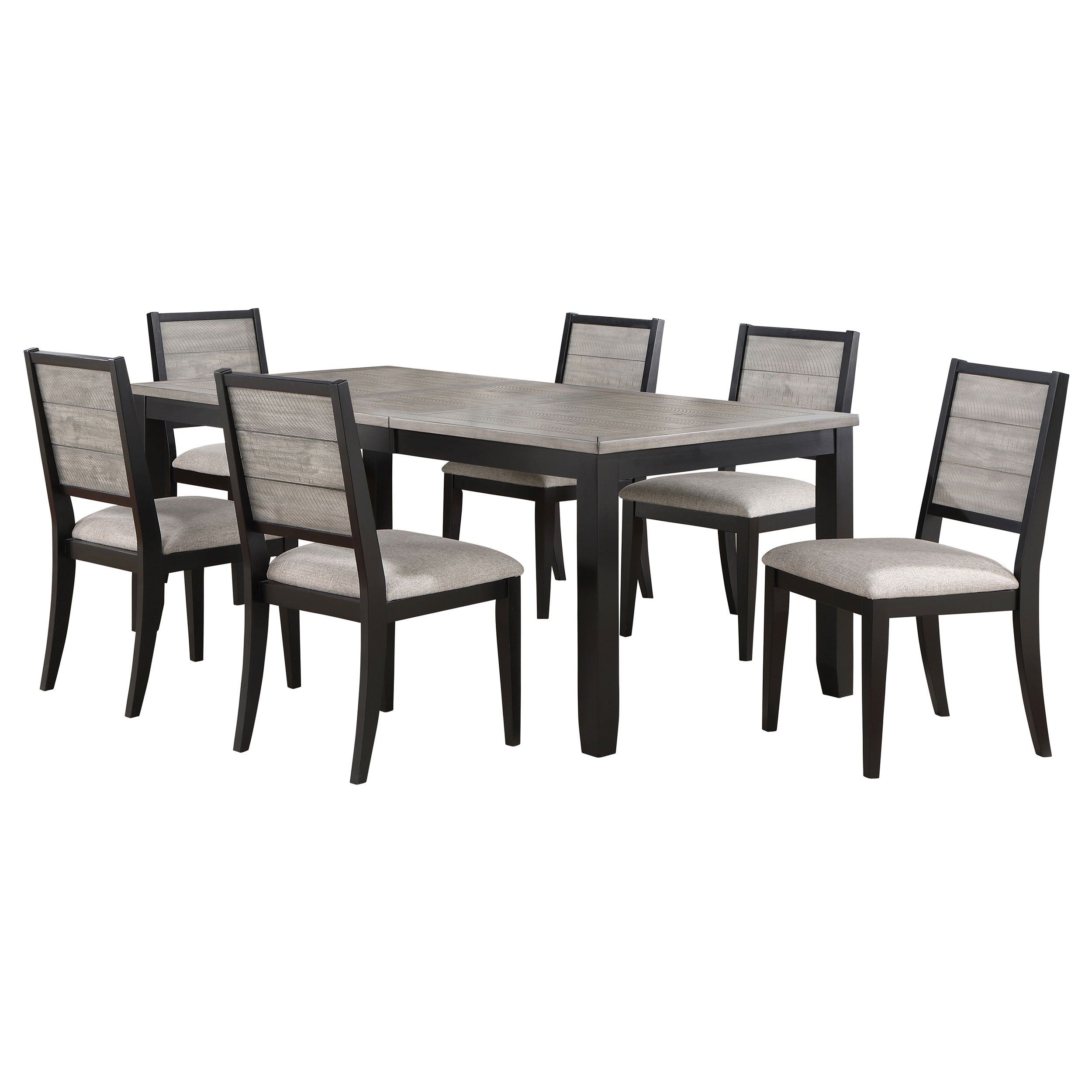 Elodie  Dining Table Set with Extension Leaf Grey and Black