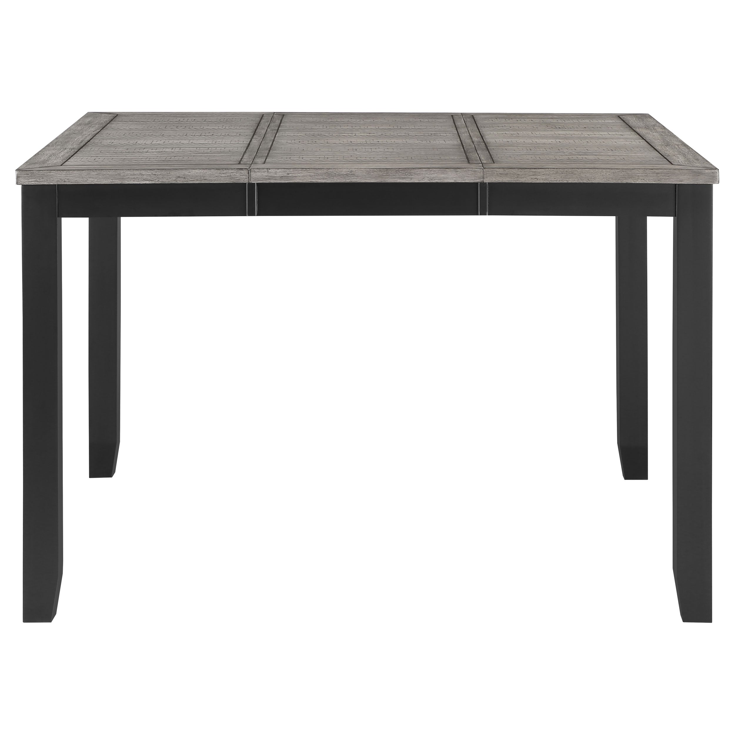 Elodie Counter Height Dining Table with Extension Leaf Grey and Black