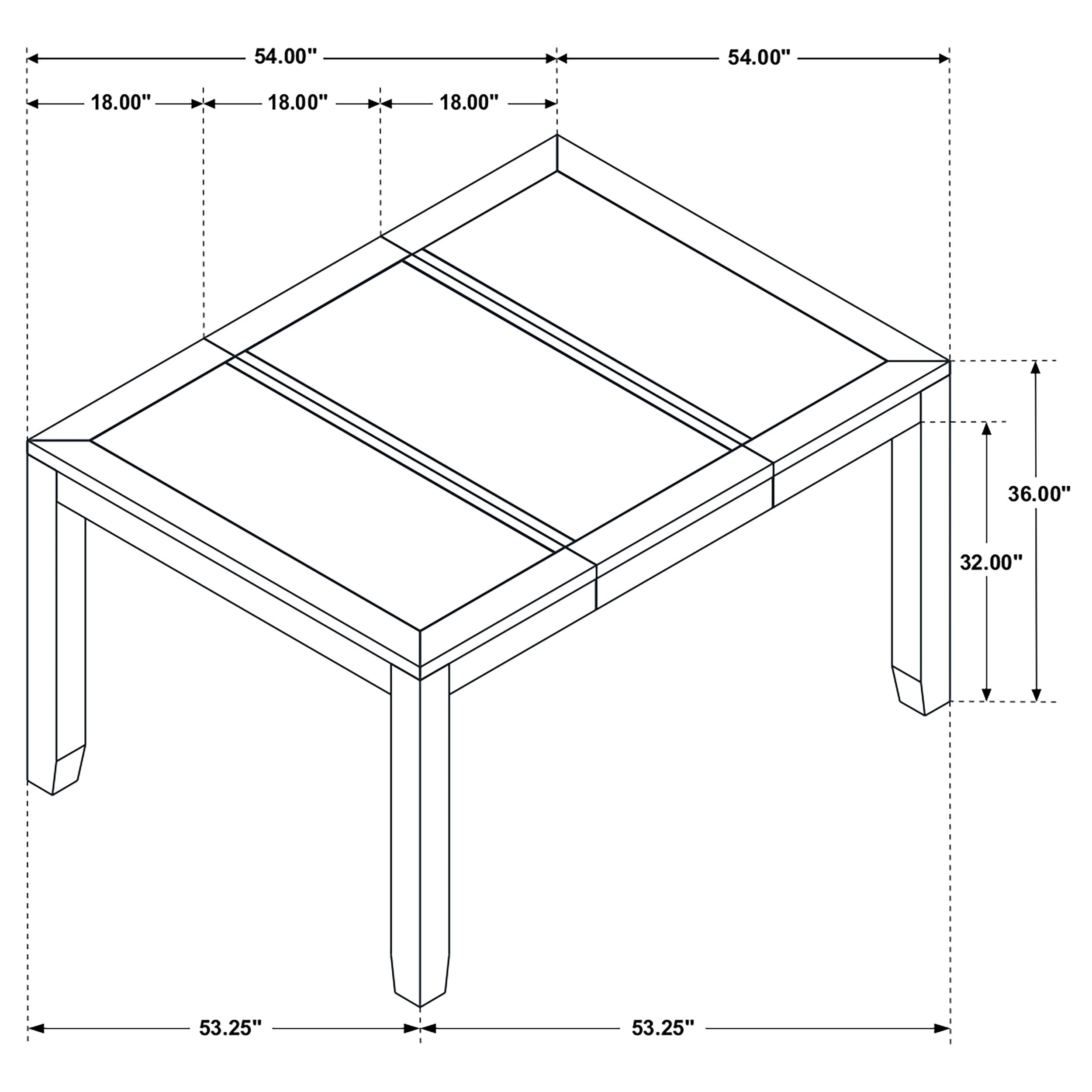 Elodie Counter Height Dining Table with Extension Leaf Grey and Black