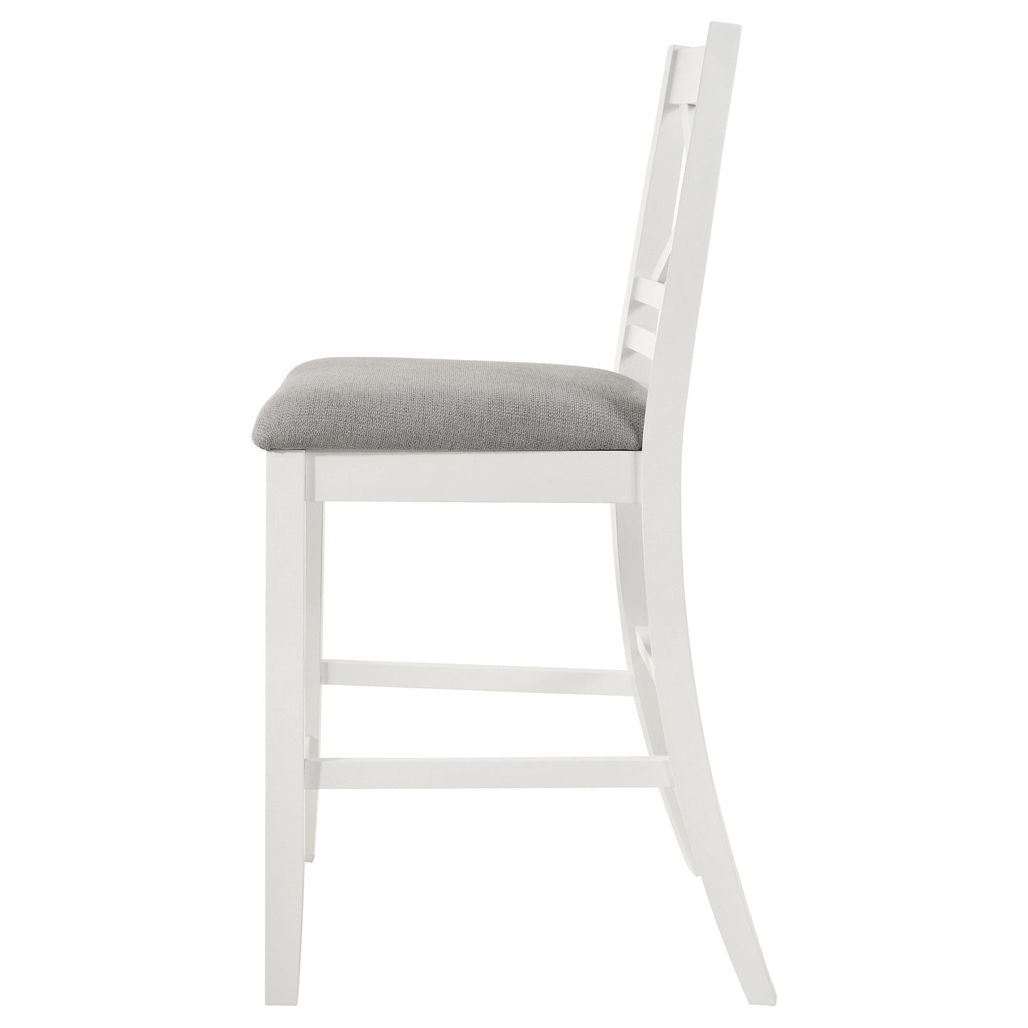 Coaster Hollis X-Back Counter Height Dining Chairs White and Grey (Set of 2) Default Title