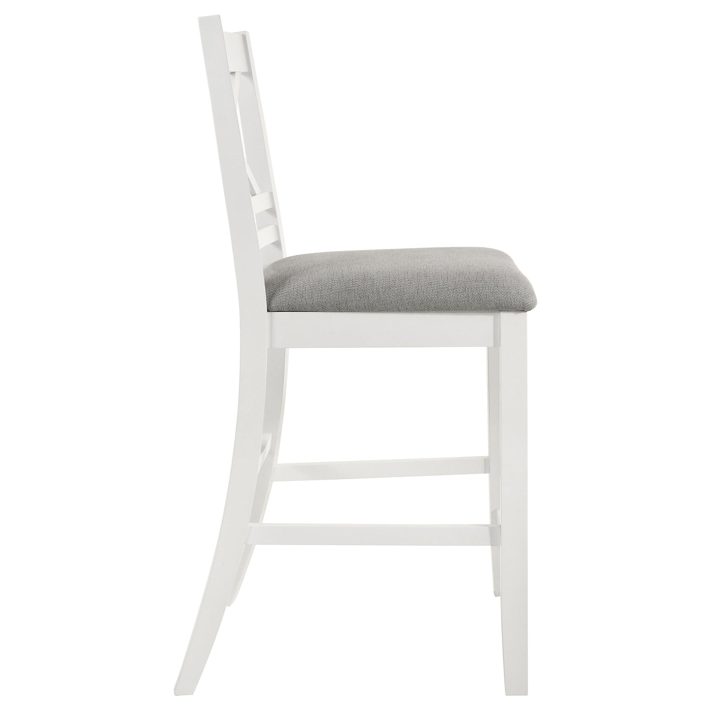 Coaster Hollis X-Back Counter Height Dining Chairs White and Grey (Set of 2) Default Title