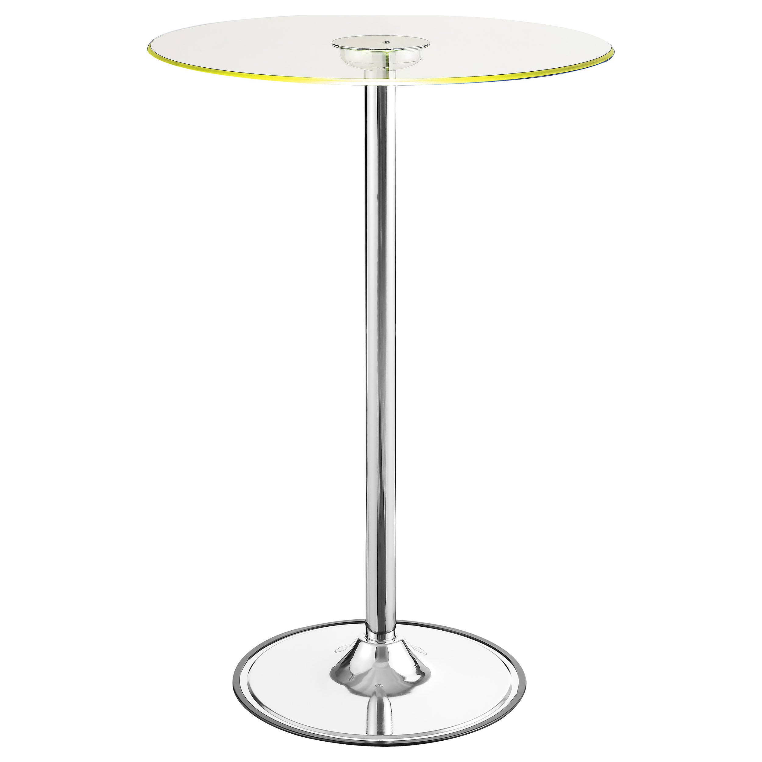 Thea LED Bar Table Chrome and Clear