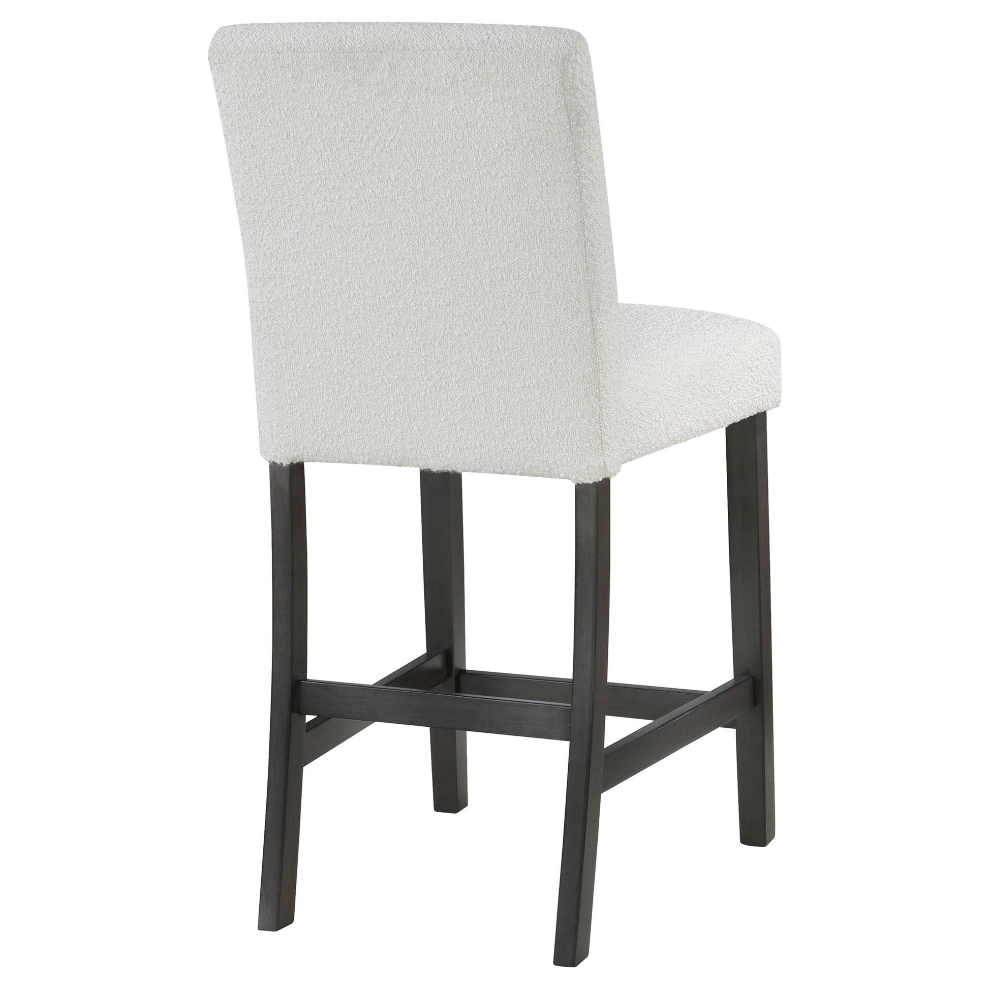 Coaster Alba Boucle Upholstered Counter Height Dining Chair White and Charcoal Grey (Set of 2) Grey