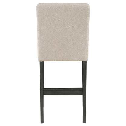 Coaster Alba Boucle Upholstered Counter Height Dining Chair White and Charcoal Grey (Set of 2) Grey