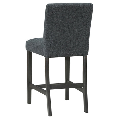 Coaster Alba Boucle Upholstered Counter Height Dining Chair White and Charcoal Grey (Set of 2) Grey