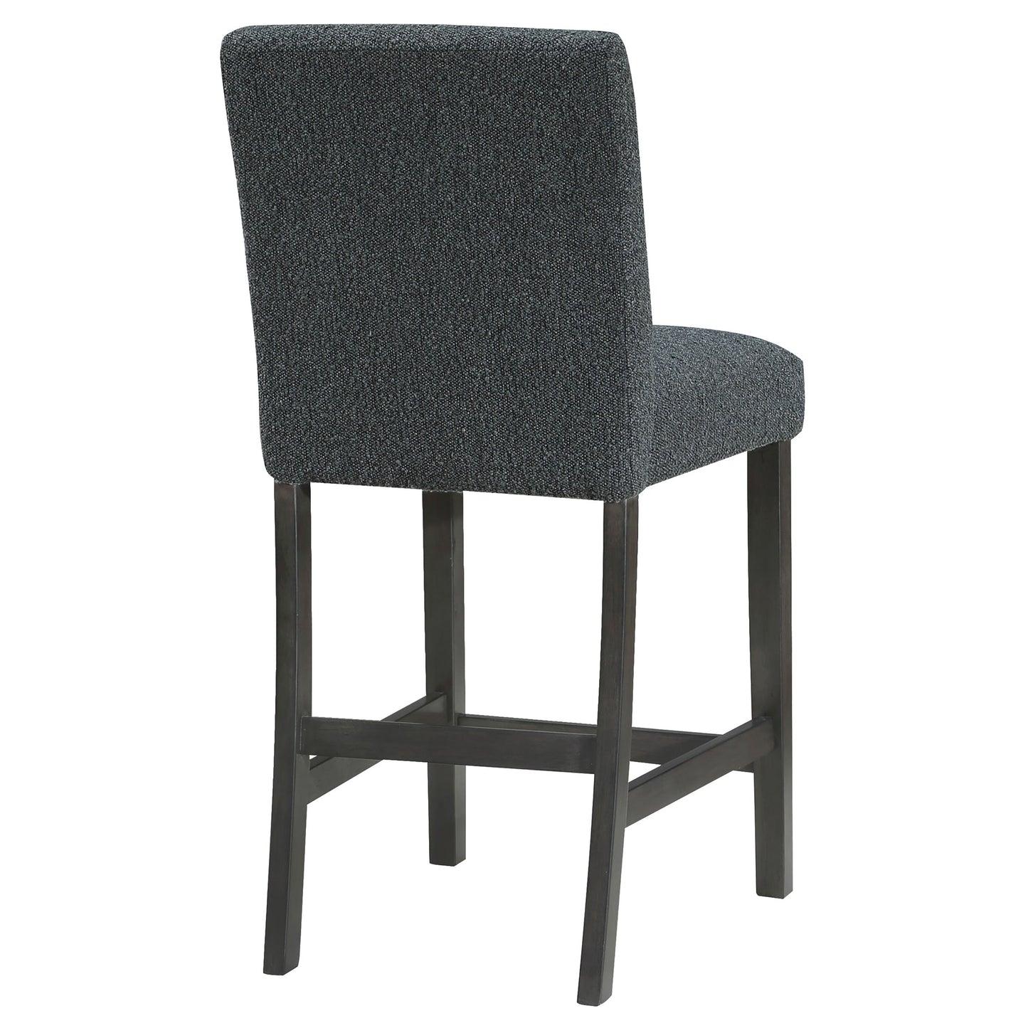 Coaster Alba Boucle Upholstered Counter Height Dining Chair White and Charcoal Grey (Set of 2) Grey