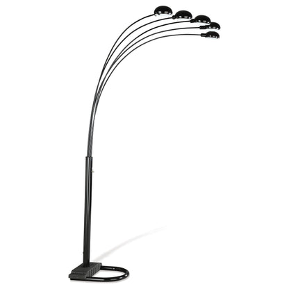 Kayd 5-light Floor Lamp Satin Black