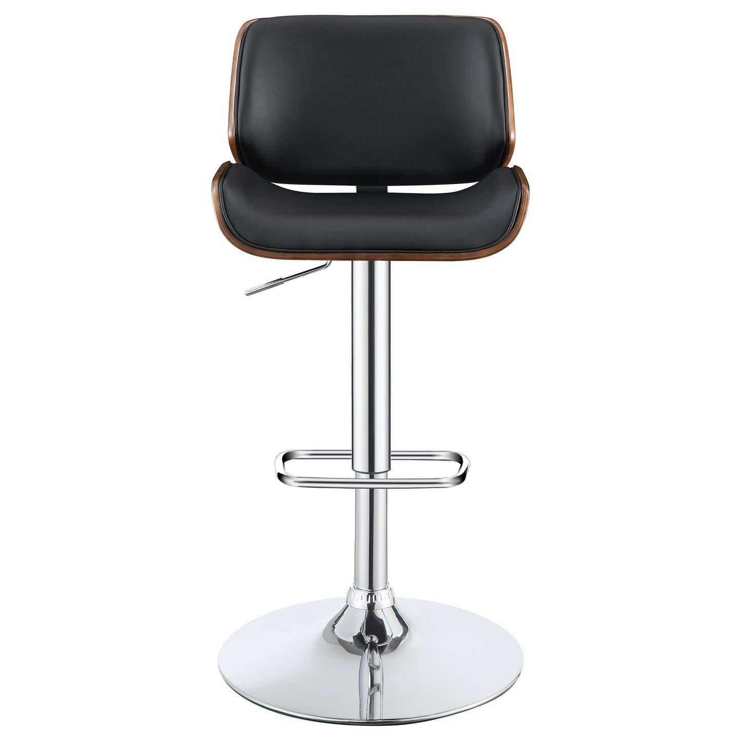 Coaster Folsom Upholstered Adjustable Bar Stool Black and Chrome White