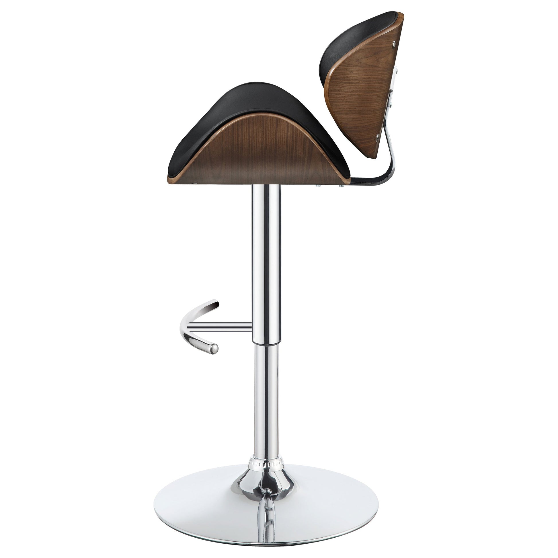 Coaster Harris Adjustable Bar Stool Black and Chrome White