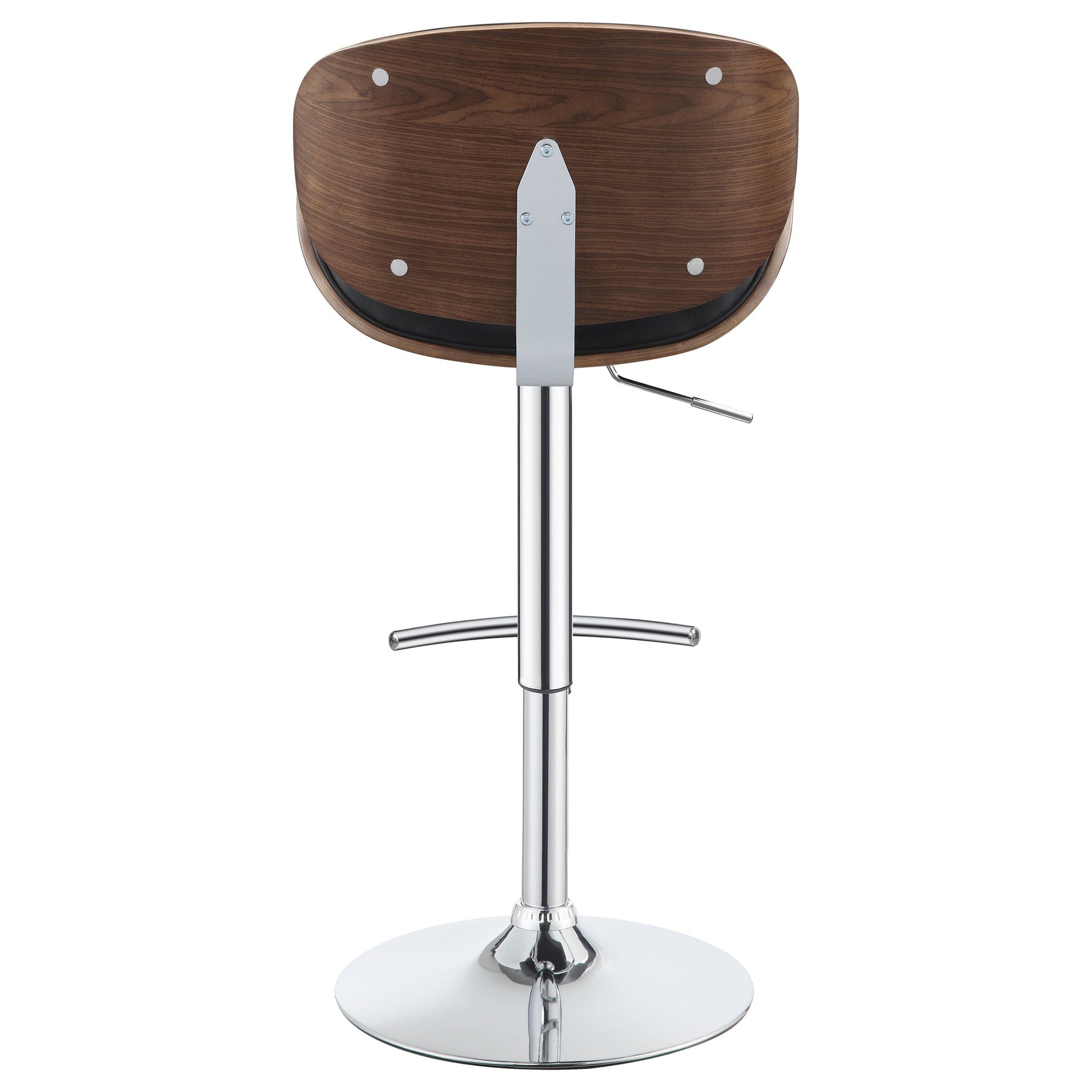 Coaster Harris Adjustable Bar Stool Black and Chrome White