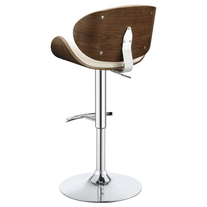 Coaster Harris Adjustable Bar Stool Black and Chrome White