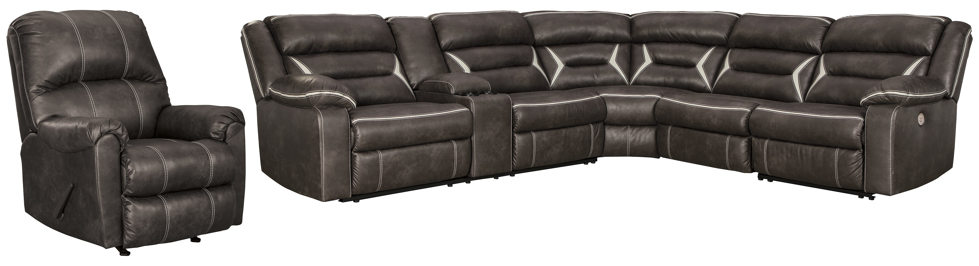 Kincord 5-Piece Power Reclining Sectional