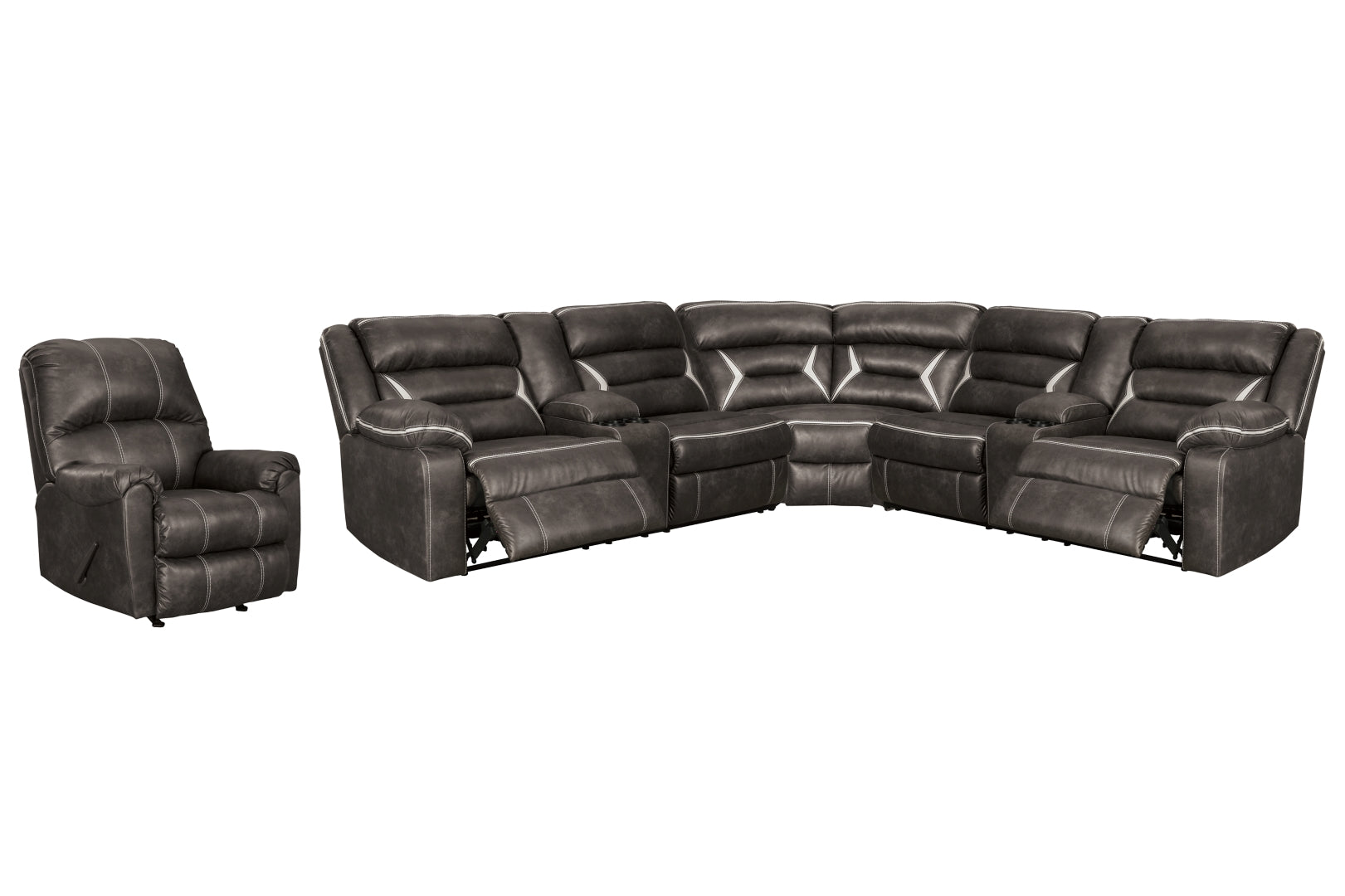 Kincord 2-Piece Sectional with Recliner