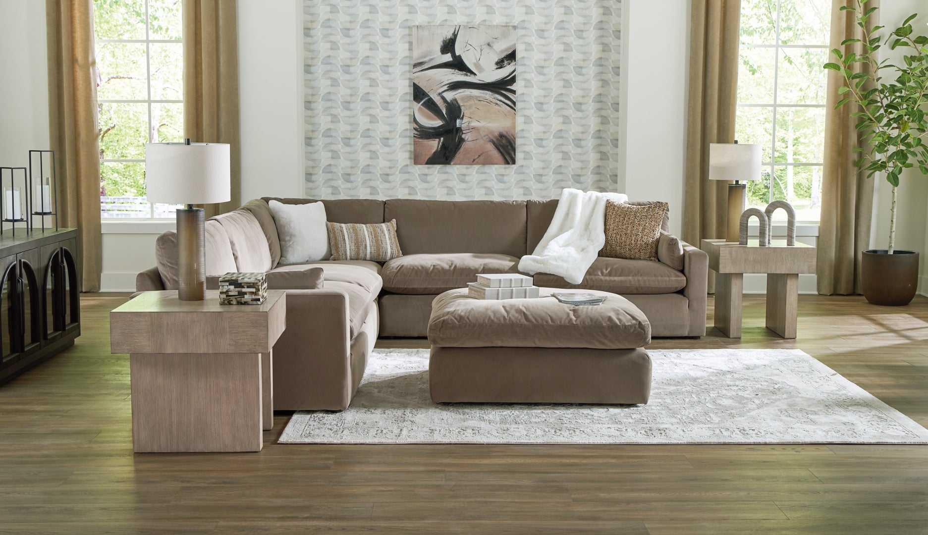 Sophie 3-Piece Sectional with Ottoman