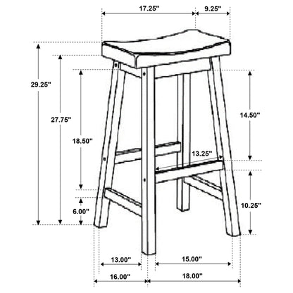 Coaster Durant Wooden Bar Stools Chestnut (Set of 2) Counter Height