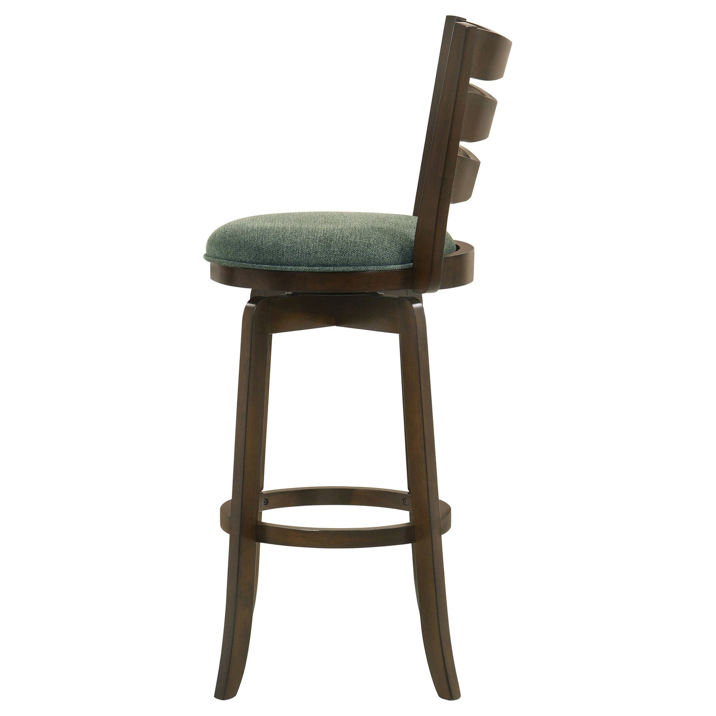 Coaster Murphy Ladder Back Counter Height Swivel Bar Stool Dark Cherry and Hunter Green Counter Height