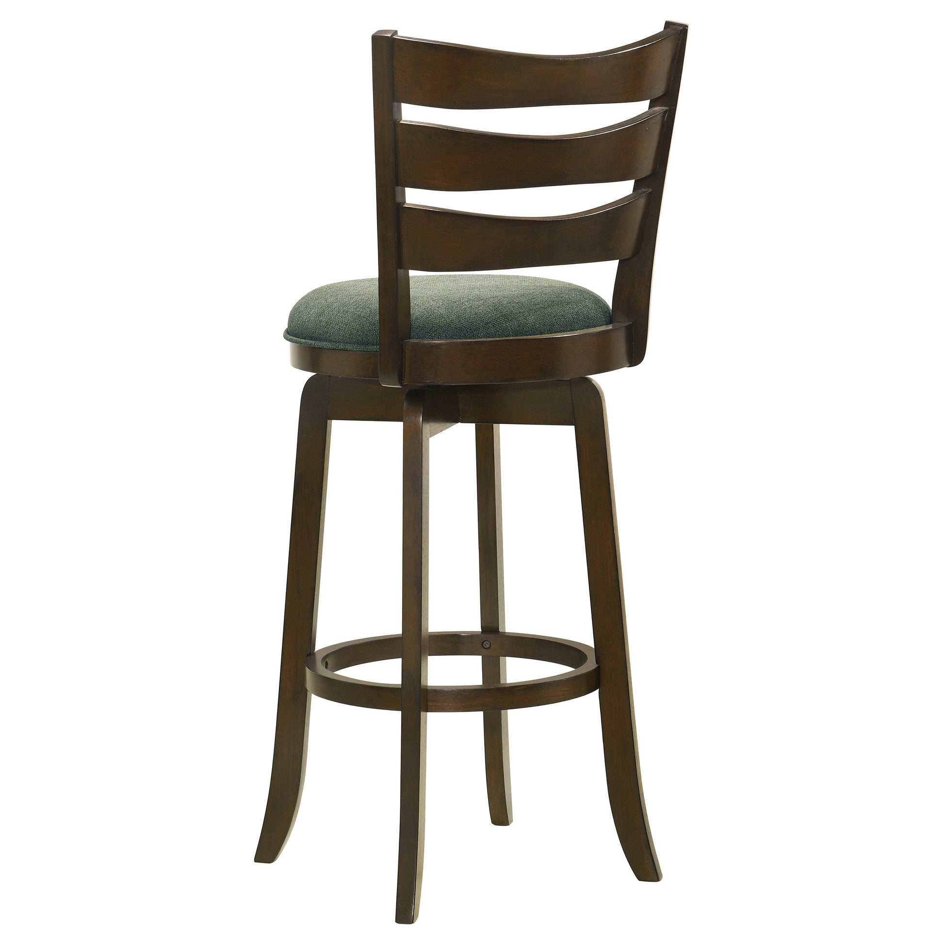 Coaster Murphy Ladder Back Counter Height Swivel Bar Stool Dark Cherry and Hunter Green Counter Height