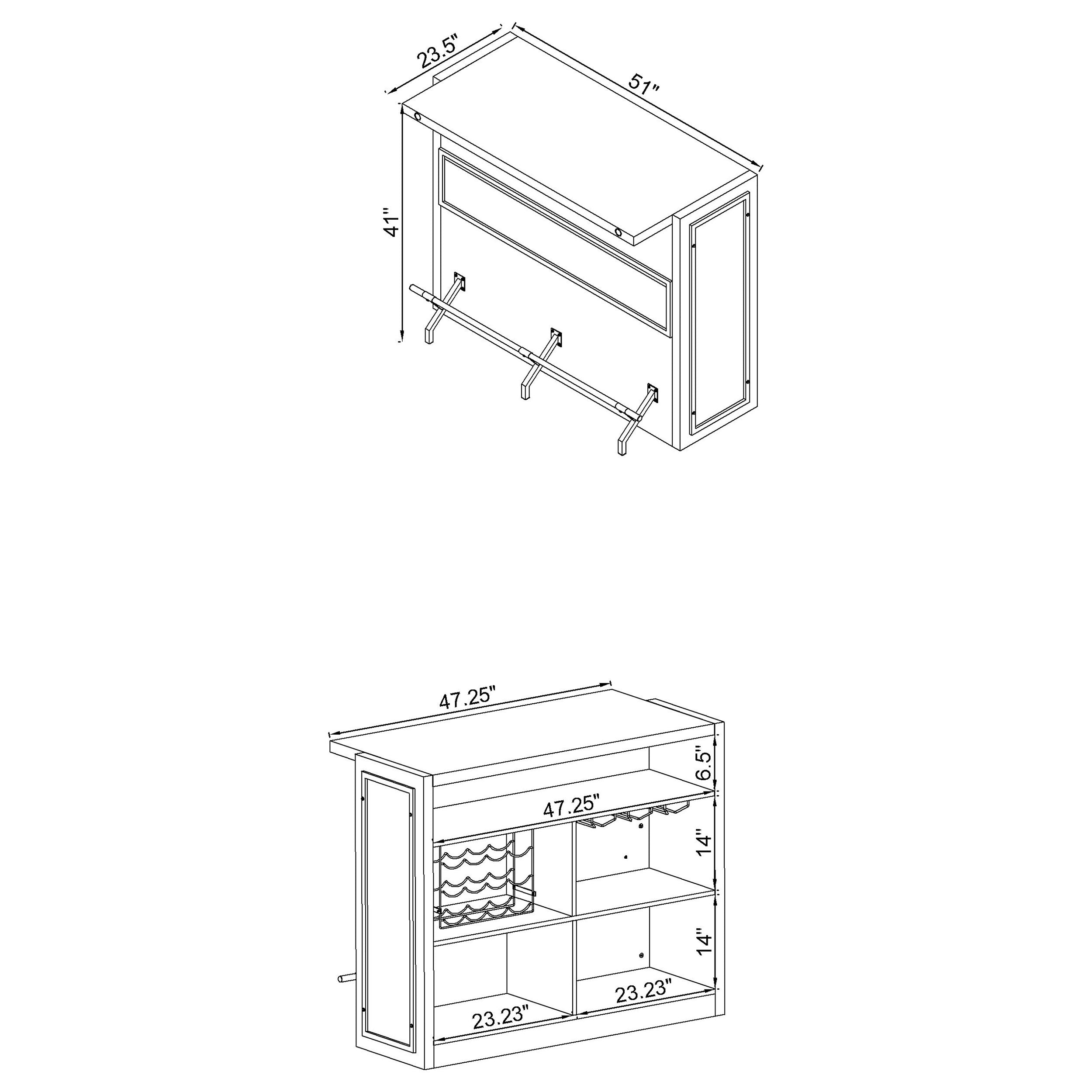 Joe 5-shelf Bar Unit Aged Oak