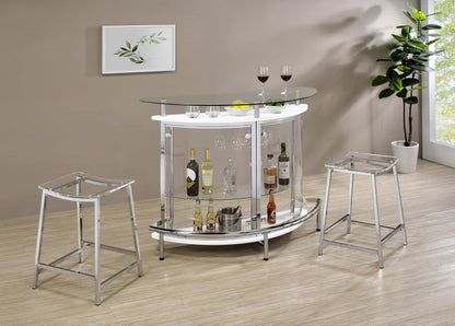 Coaster Jovani Acrylic Backless Bar Stools Clear and Chrome (Set of 2) Counter Height