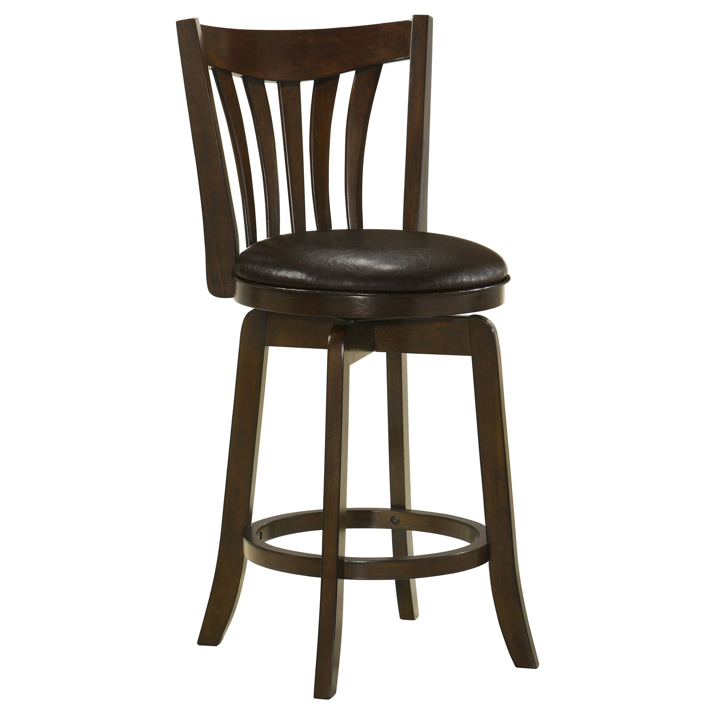 Coaster Lambert Counter Height Swivel Bar Stool with Upholstered Seat Dark Cherry Swivel