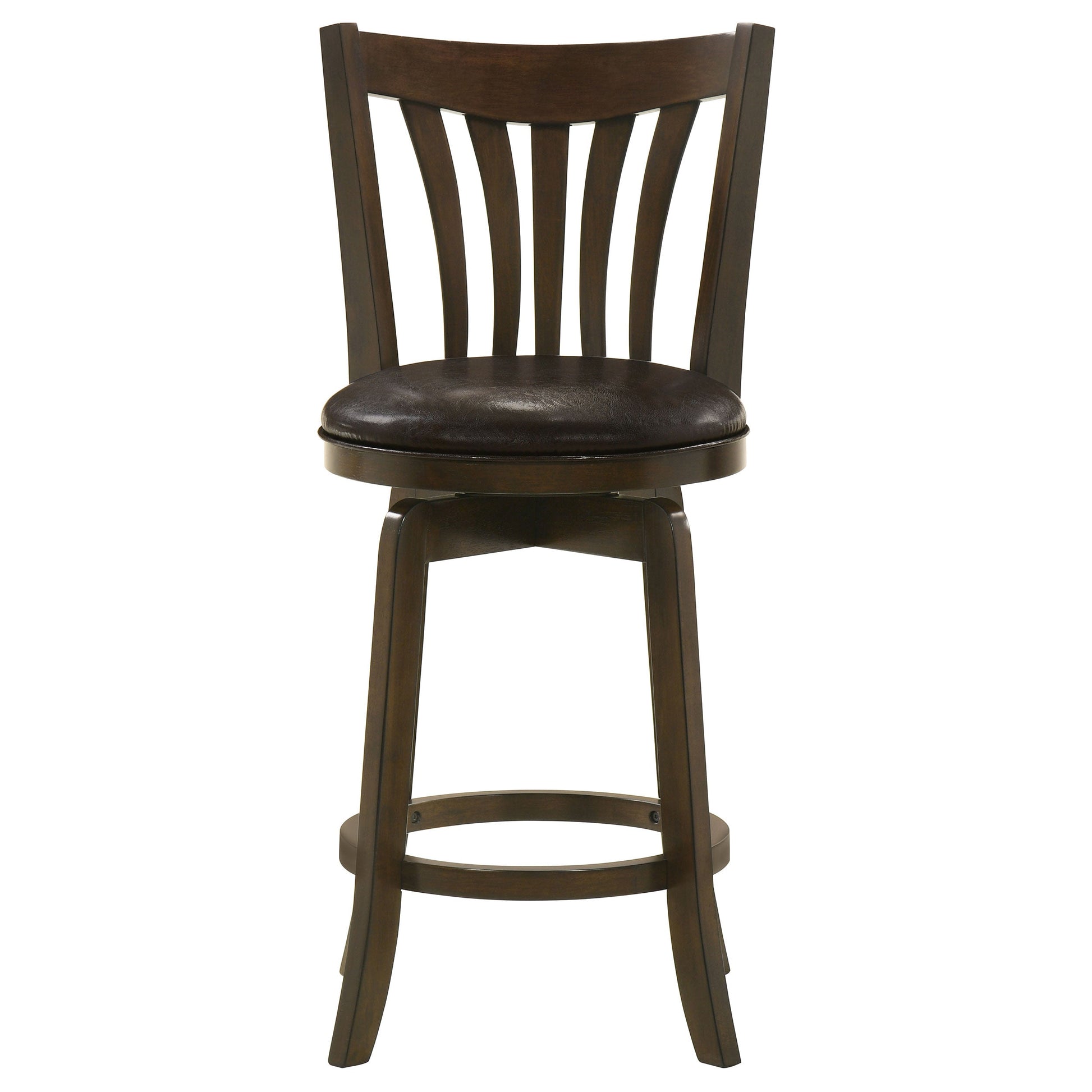 Coaster Lambert Counter Height Swivel Bar Stool with Upholstered Seat Dark Cherry Counter Height