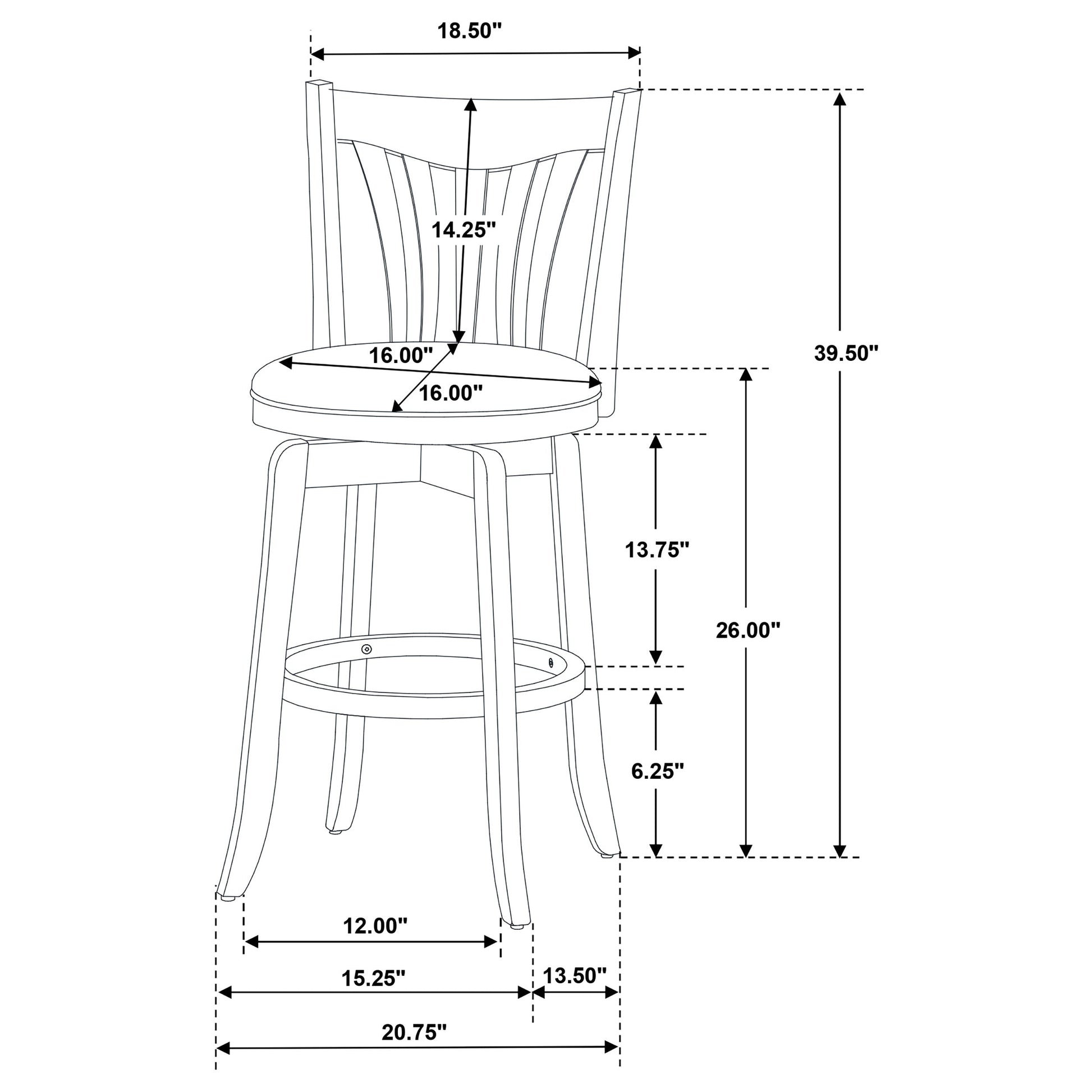 Coaster Lambert Counter Height Swivel Bar Stool with Upholstered Seat Dark Cherry Counter Height