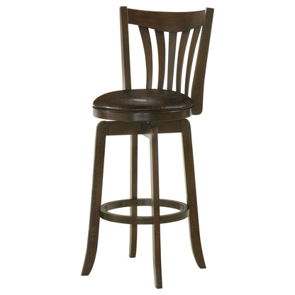 Coaster Lambert Counter Height Swivel Bar Stool with Upholstered Seat Dark Cherry Counter Height