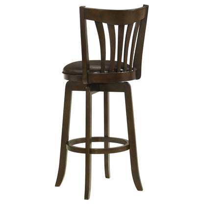 Coaster Lambert Counter Height Swivel Bar Stool with Upholstered Seat Dark Cherry Counter Height