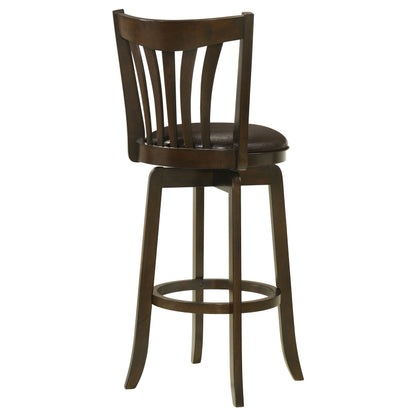 Coaster Lambert Counter Height Swivel Bar Stool with Upholstered Seat Dark Cherry Counter Height