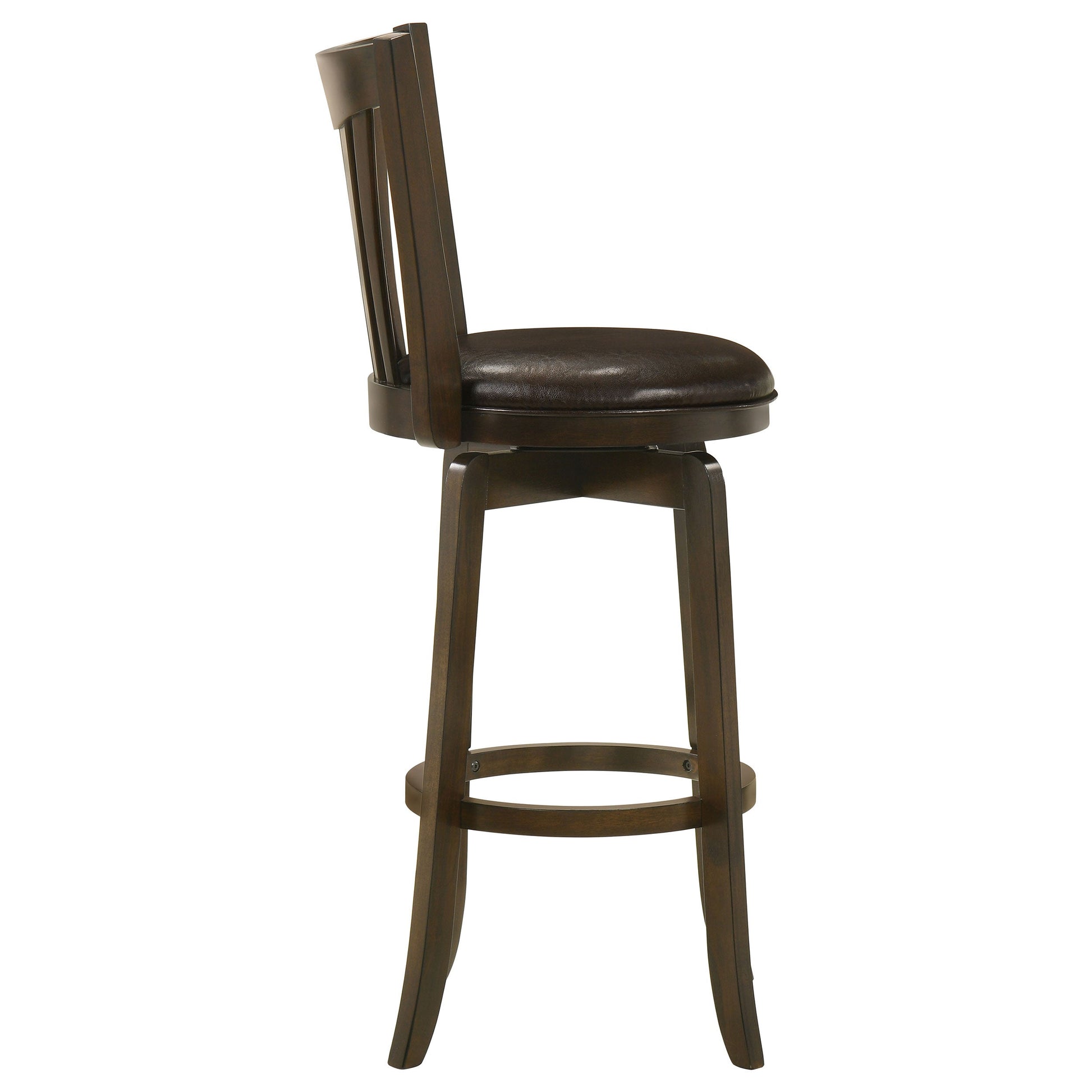 Coaster Lambert Counter Height Swivel Bar Stool with Upholstered Seat Dark Cherry Counter Height