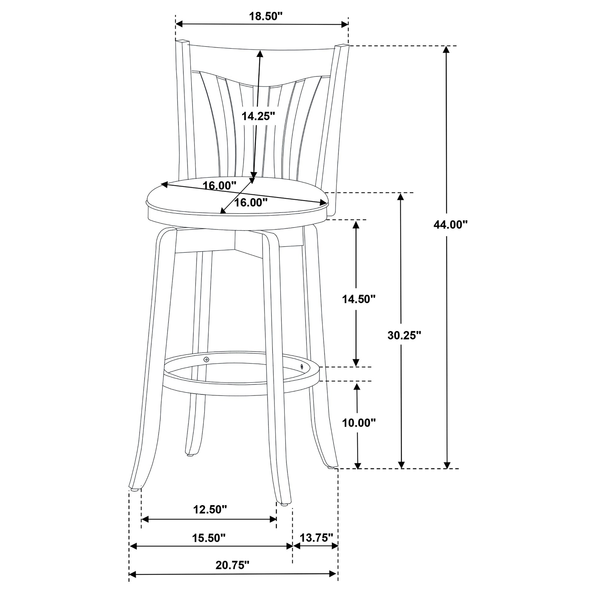 Coaster Lambert Counter Height Swivel Bar Stool with Upholstered Seat Dark Cherry Counter Height