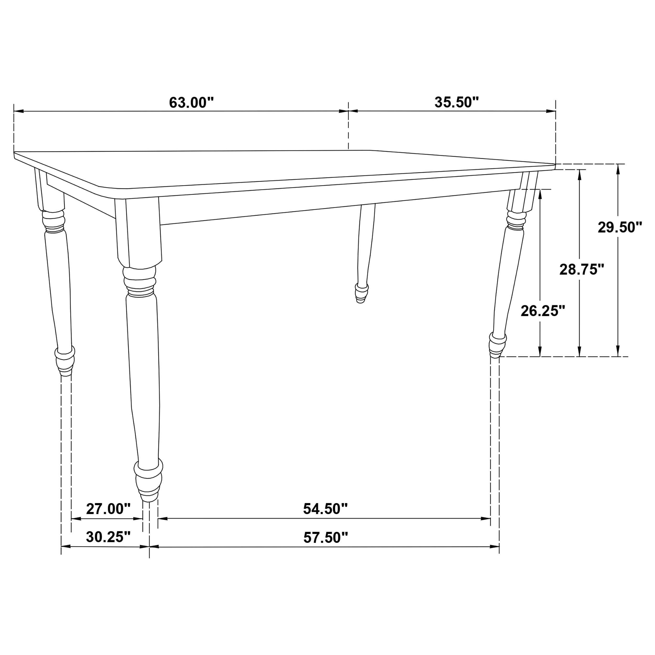 Hollyoak Rectangular 63-inch Wood Dining Table Walnut