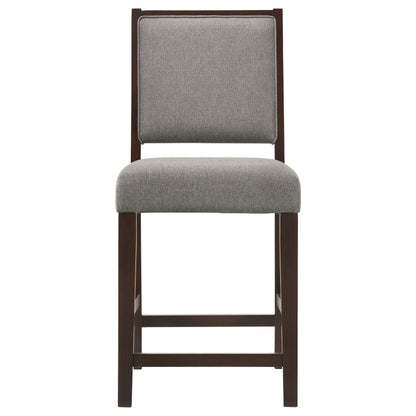 Bedford Fabric Upholstered Counter Chair Grey (Set of 2)