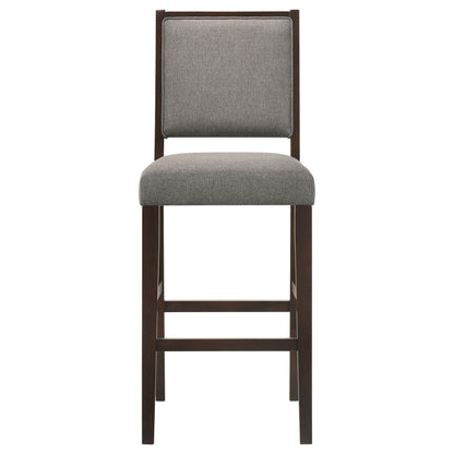 Bedford Fabric Upholstered Bar Chair Grey (Set of 2)