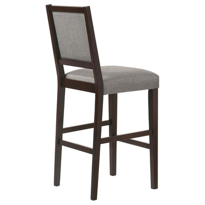 Bedford Fabric Upholstered Bar Chair Grey (Set of 2)